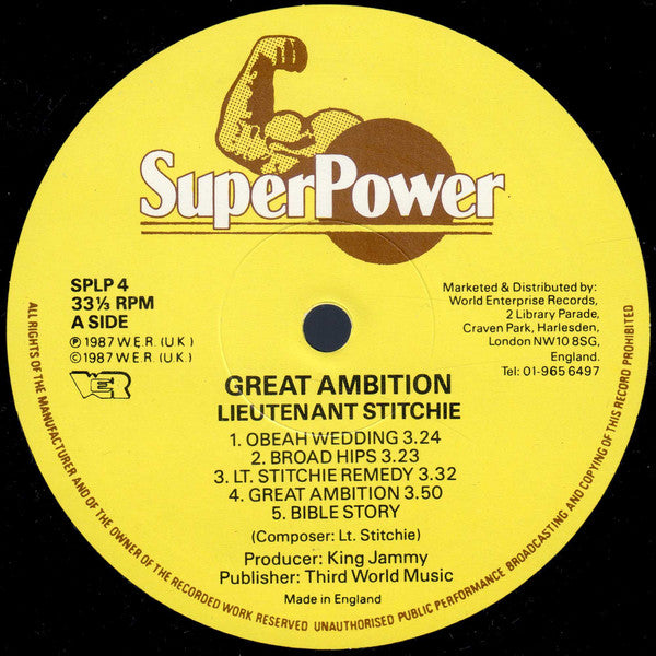 Lieutenant Stitchie : Great Ambition (LP, Album)