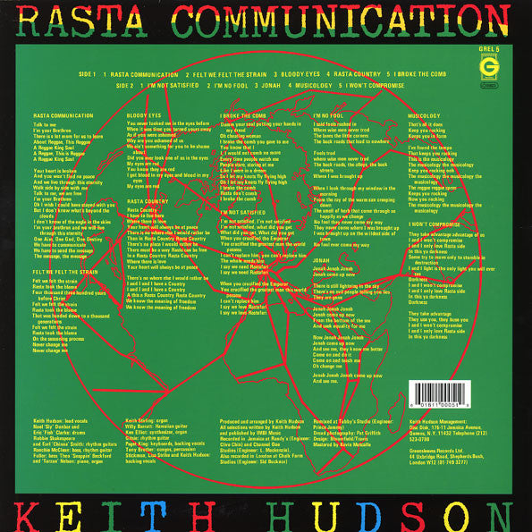 Keith Hudson : Rasta Communication (LP, Album, RE)