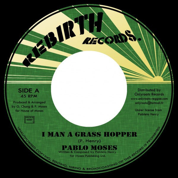 Pablo Moses : I Man A Grass Hopper (7", RE)
