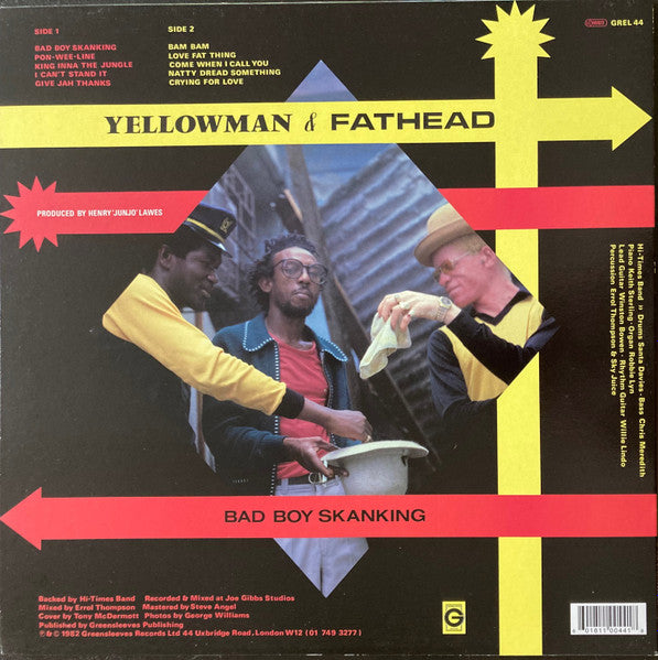Yellowman & Fathead : Bad Boy Skanking (LP, Album, RE)