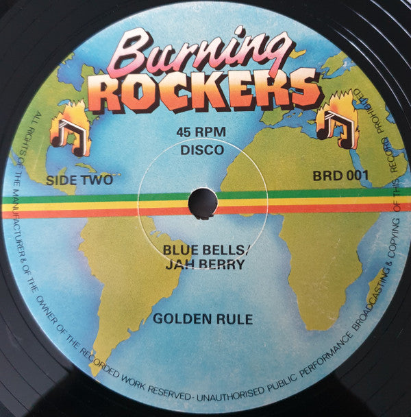 Blue Bells / Jah Berry : Teacher, Teacher Teach The Youth / Golden Rule (12")