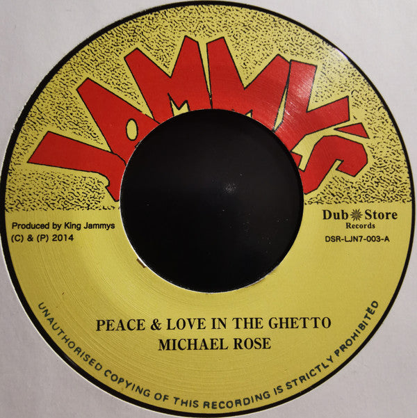 Michael Rose : Peace And Love In The Ghetto (7")