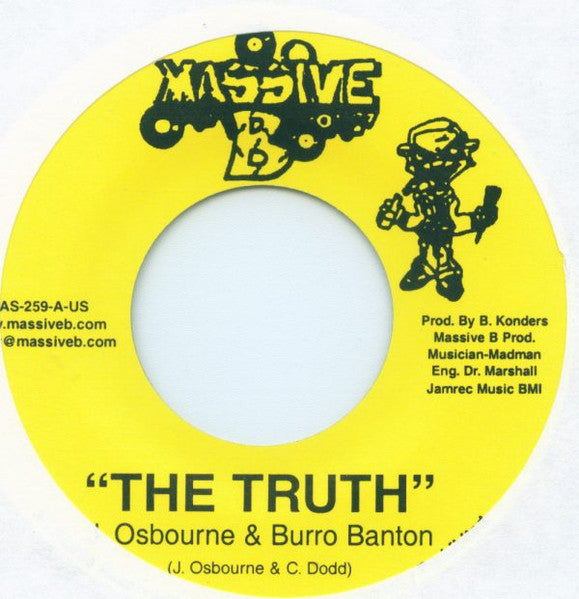 Johnny Osbourne & Burro Banton : The Truth / Truth An Rights (7")