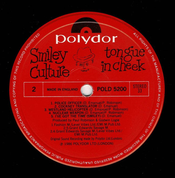 Smiley Culture : Tongue In Cheek (LP)