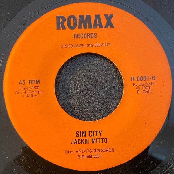 Max Romeo / Jackie Mittoo : Something Is Wrong With A Nation / Sin City (7")