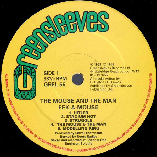 Eek-A-Mouse : The Mouse And The Man (LP, Album, RE)