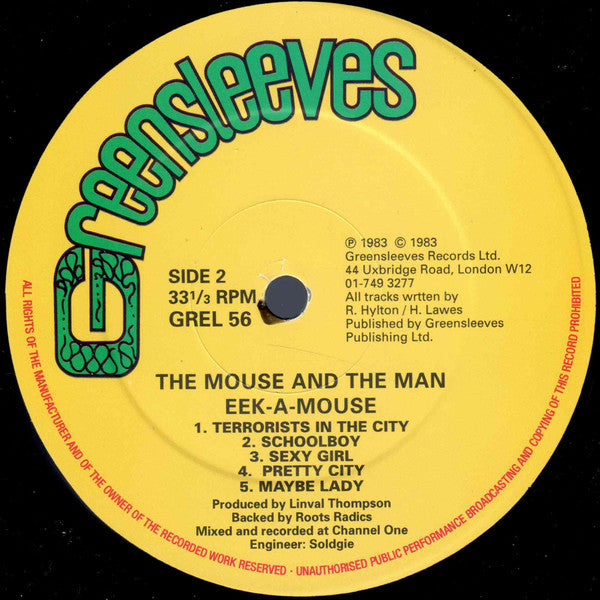 Eek-A-Mouse : The Mouse And The Man (LP, Album, RE)