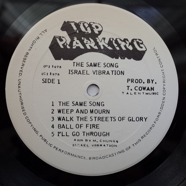 Israel Vibration : The Same Song (LP)