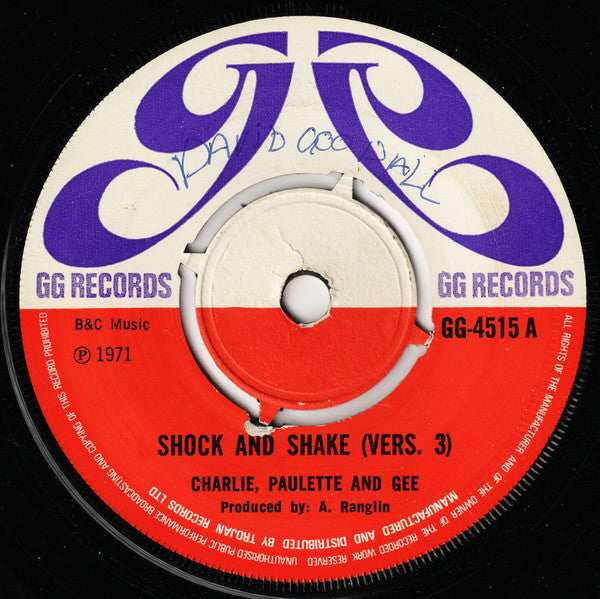 Charlie*, Paulette And Gee / Winston Wright : Shock And Shake (Vers. 3) / Roll On (Vers. 2) (7", Single)