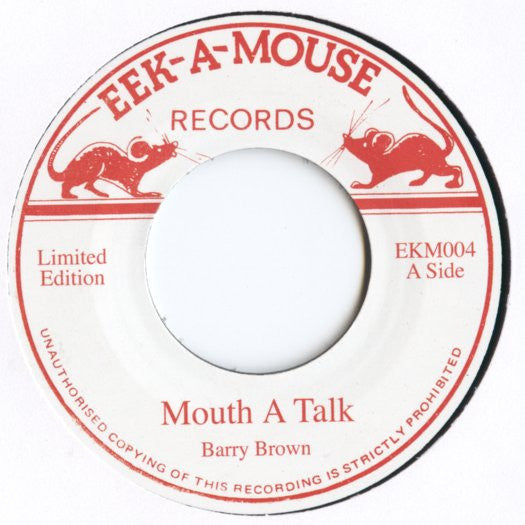 Barry Brown / Tubby's Mix* : Mouth A Talk / Mouth Dub (7", Ltd, RE)
