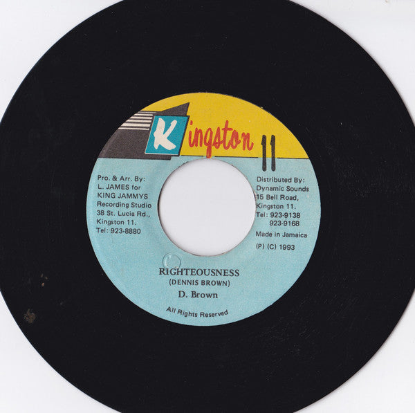 Dennis Brown : Righteousness (7", Single)
