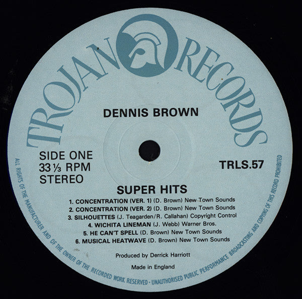 Dennis Brown : Super Reggae & Soul Hits (LP, Album, RE)