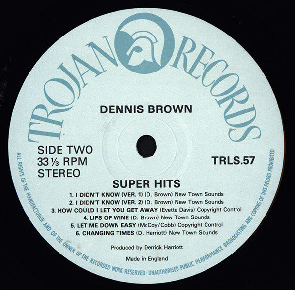 Dennis Brown : Super Reggae & Soul Hits (LP, Album, RE)