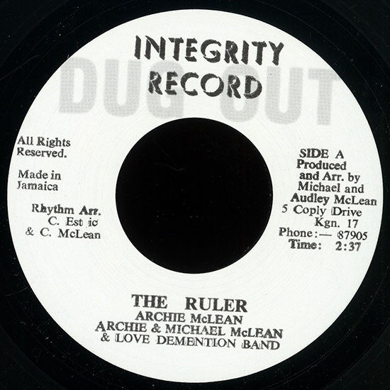 Archie McLean : The Ruler (7", RE)