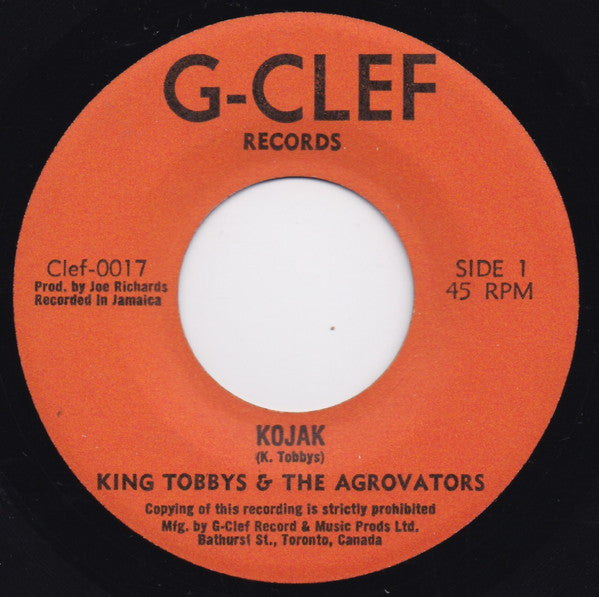 King Tobbys* & The Agrovators* : Kojak / The Meducia (7")