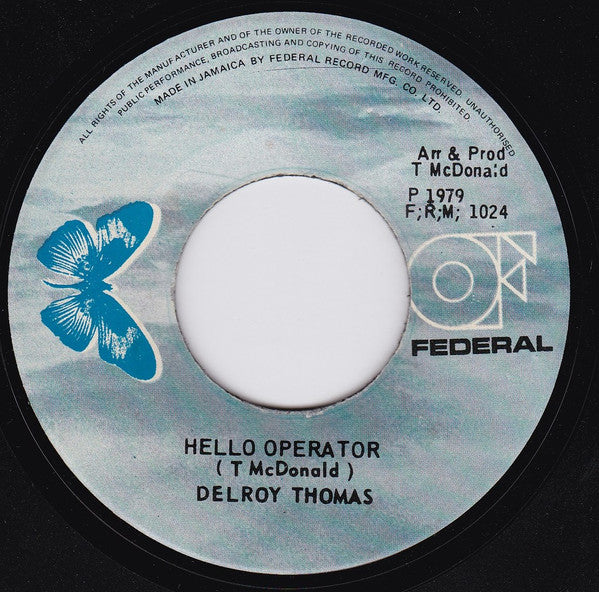 Delroy Thomas (2) / Tesfa All Stars : Hello Operator (7")