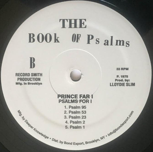 Prince Far I : Psalms For I (LP, Album, RE)