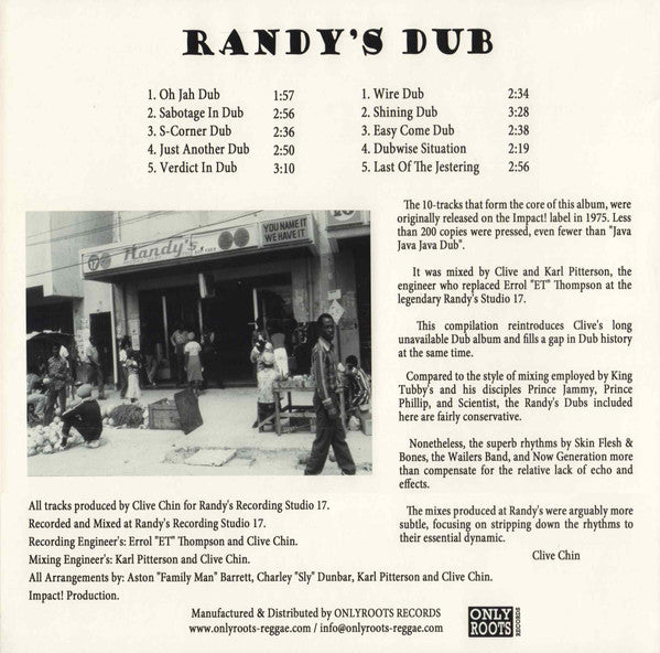 Clive Chin : Randy's Dub (LP, Album, RE, 180)