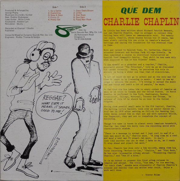 Charlie Chaplin (2) : Que Dem (LP, RP)
