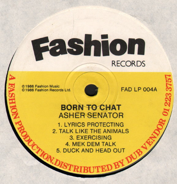 Asher Senator : Born To Chat (LP)