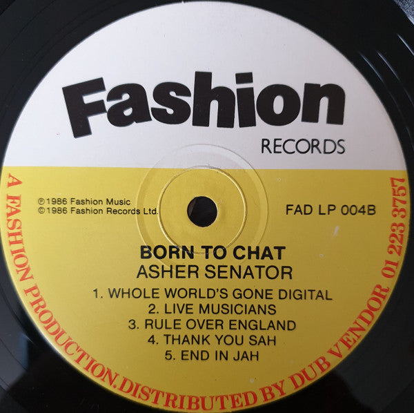 Asher Senator : Born To Chat (LP)