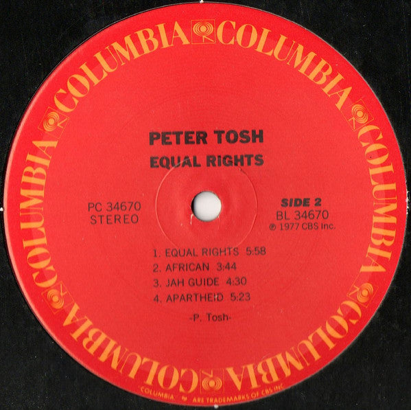 Peter Tosh : Equal Rights (LP, Album)