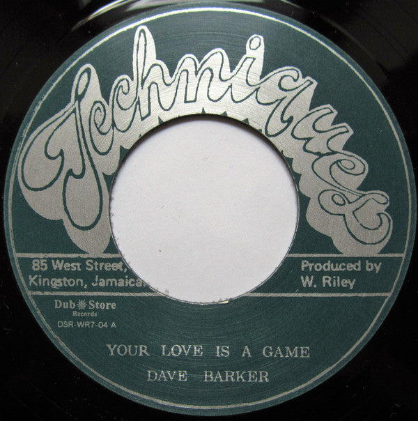 Dave Barker (2) / The Techniques : Your Love Is A Game / Lonely Man (7", RE)