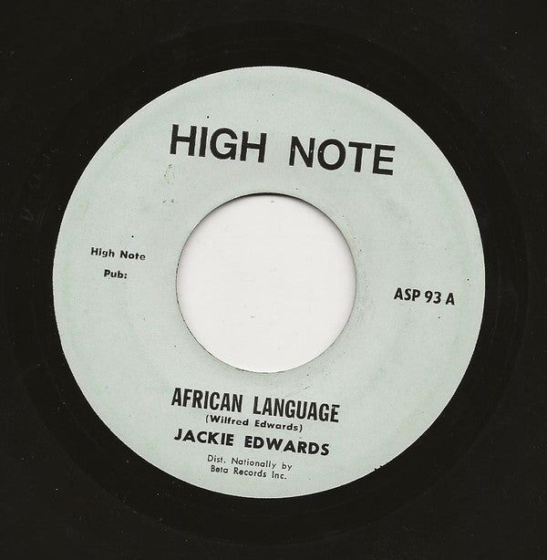 Jackie Edwards : African Language (7", Single)