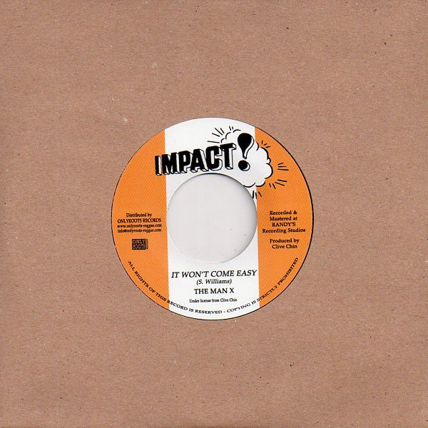 The Man X : It Won't Come Easy  (7", RE)