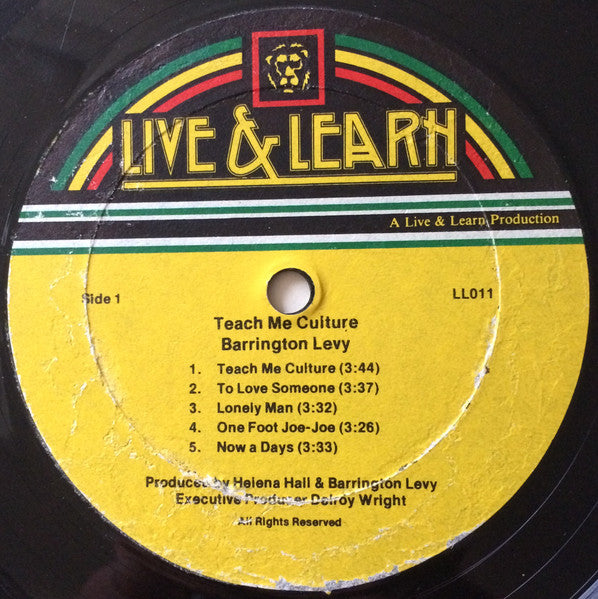 Barrington Levy : Teach Me Culture (LP, Album)
