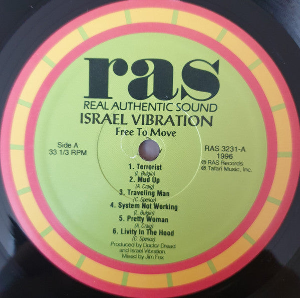 Israel Vibration : Free To Move (LP, Album)