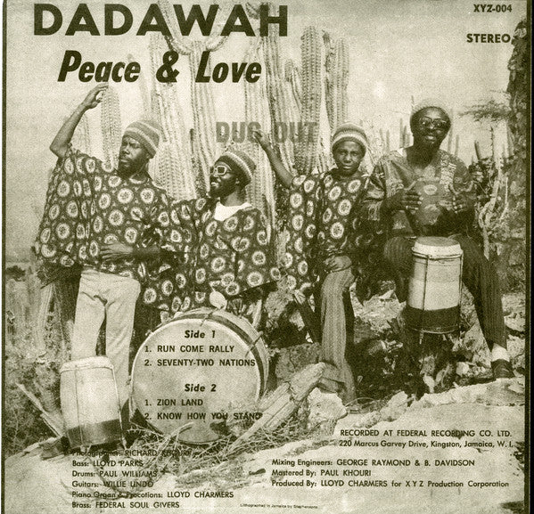Dadawah : Peace And Love - Wadadasow (LP, Album, RE, RP, Rev)