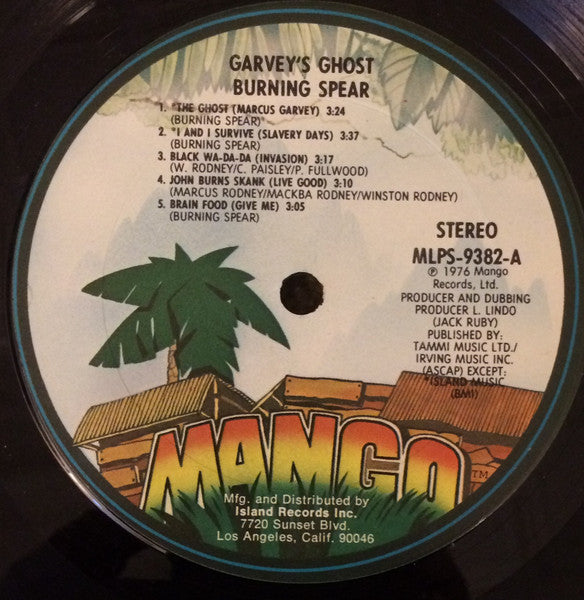 Burning Spear : Garvey's Ghost (LP, Album, Pit)