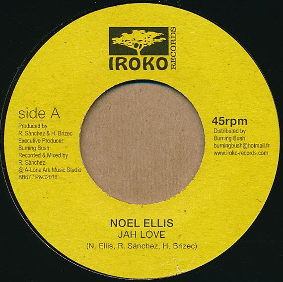 Noel Ellis, Lone Ark Riddim Force : Jah Love / Dub Version (7", Single)