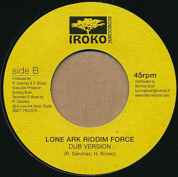 Noel Ellis, Lone Ark Riddim Force : Jah Love / Dub Version (7", Single)