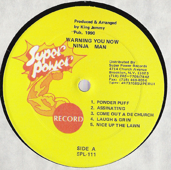Ninjaman : Warning You Now (LP, Album)