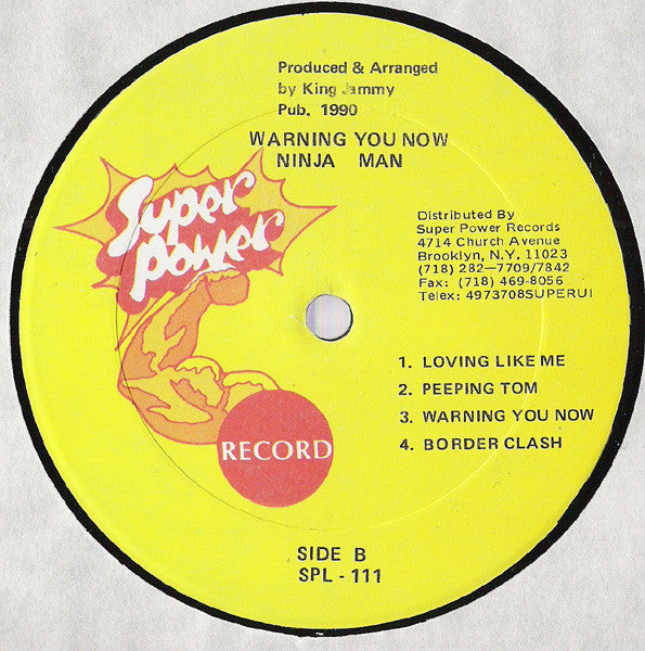 Ninjaman : Warning You Now (LP, Album)