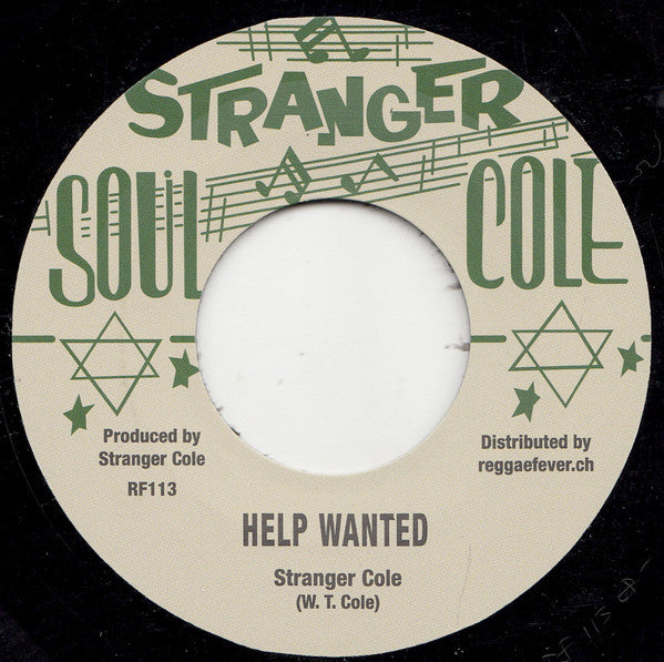 Stranger Cole : Help Wanted / Glad You're Living (7", Single, RE)