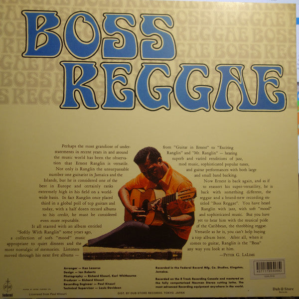 Ernest Ranglin : Boss Reggae - Sounds Ranglin (LP, Album, RE)