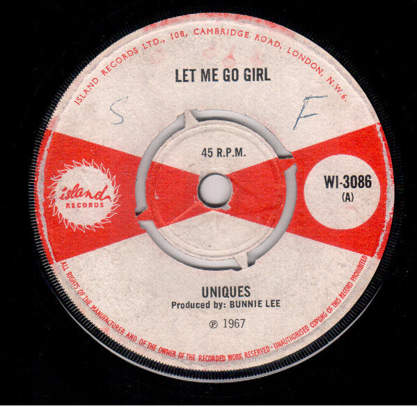 The Uniques / Unknown Artist : Let Me Go Girl / Dum Dum (7")