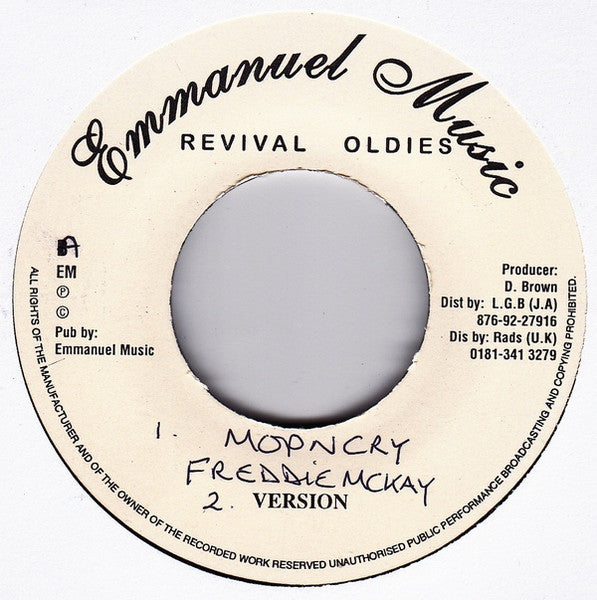 Freddie McKay : Mop & Cry (7", RE)