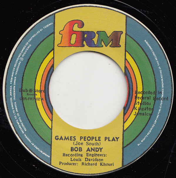 Bob Andy : Games People Play (7", Single, RE)