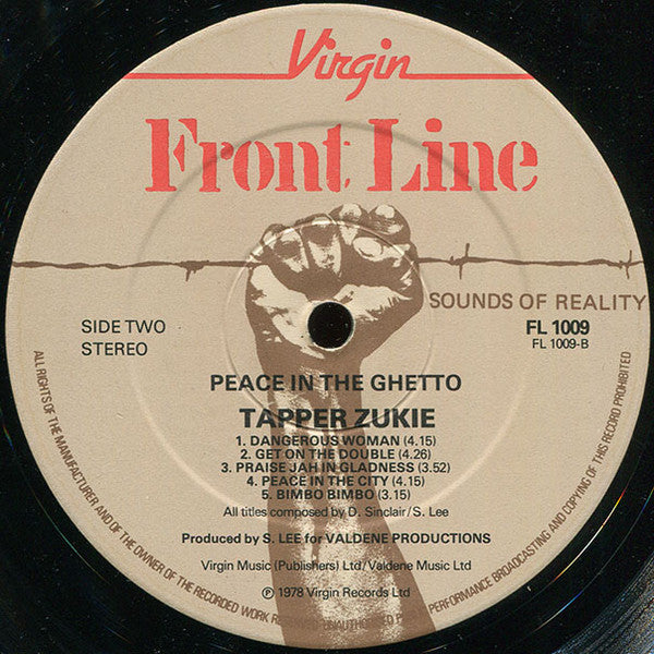 Tapper Zukie : Peace In The Ghetto (LP, Album)