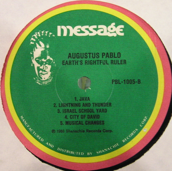 Augustus Pablo : Earth's Rightful Ruler (LP, Album)