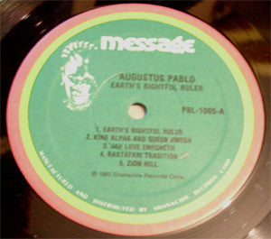 Augustus Pablo : Earth's Rightful Ruler (LP, Album)