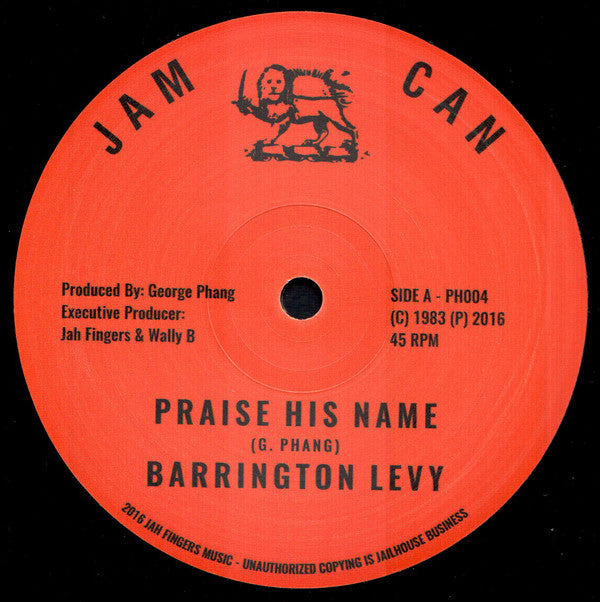 Barrington Levy : Praise His Name (12", Single, RE)