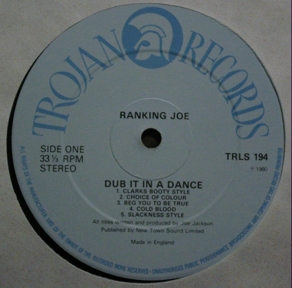 Ranking Joe : Dub It In A Dance (LP, Album)