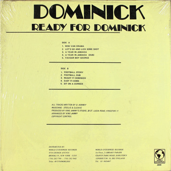 Dominic (2) : Ready For Dominick (LP, Album)