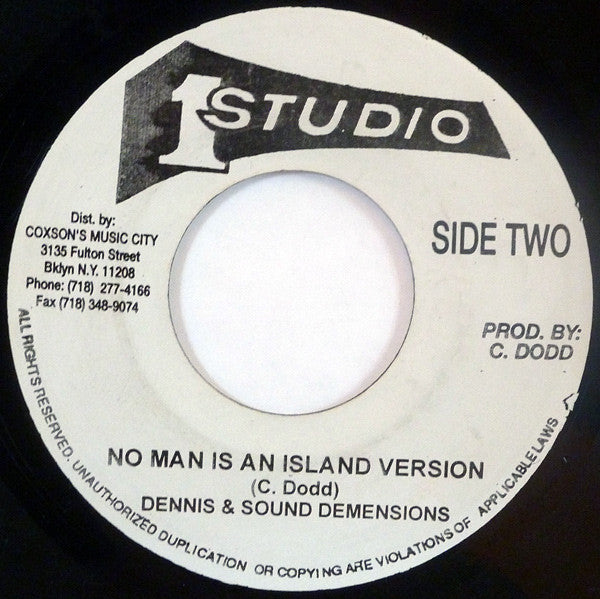 Dennis Brown : No Man Is An Island (7", RP)