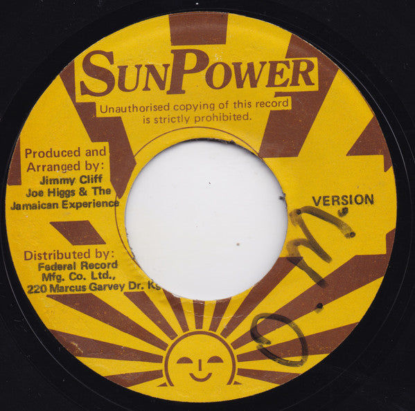 Jimmy Cliff & Joe Higgs : Sons Of Garvey (7", Single)